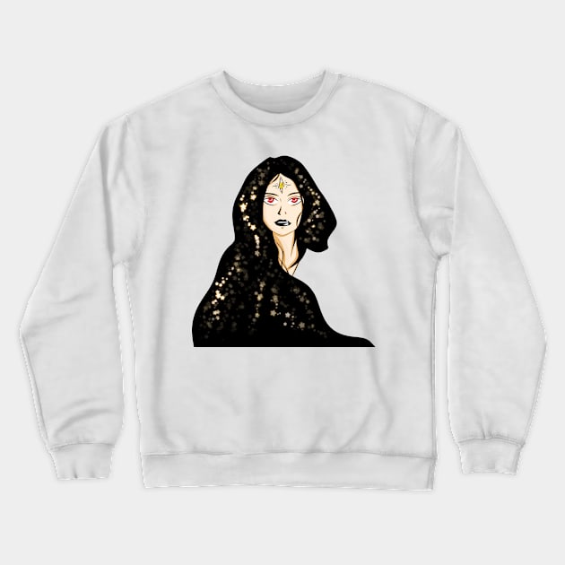 foreseek woman fortune teller ecopop art Crewneck Sweatshirt by jorge_lebeau